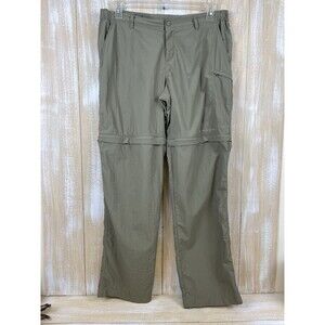 Columbia PFG Convertible Womens Fishing Hiking Pants Omni-Shade Sz L Olive Green